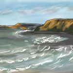 Danny Mooney 'Scarborough Coast' Digital drawing