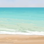 Danny Mooney 'Blue Sea, 20/4/17' iPad painting #APAD