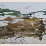 Danny Mooney 'Gold in the hills, 3, April 17' Mixed media on paper 43 x 53 cm