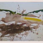 Danny Mooney 'Gold in the hills, 4, April 17' Mixed media on paper 43 x 53 cm