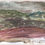 Danny Mooney 'Rich red soil, April 17' Mixed media on paper 43 x 53 cm