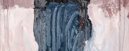Danny Mooney 'Walking figure' Oil on canvas 70 x 30 cm