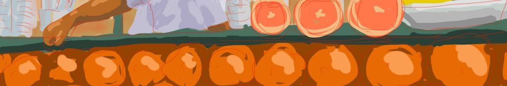Danny Mooney 'Orange juice, Jemaa el Fna' 7/2/2014 Digital drawing