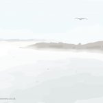 Danny Mooney 'Low lying sea mist 1/4/2014' Digital painting