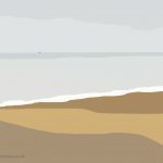 Danny Mooney 'Boat on the horizon, 1/5/2014' iPad painting