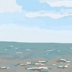 Danny Mooney 'Seascape, 7/5/2014' iPad painting