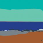 Danny Mooney 'Blue sea, 11/7/2014' iPad painting #APAD