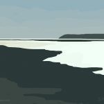 Danny Mooney 'Dark green evening sea, 22/8/2014' iPad drawing #APAD