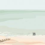 Danny Mooney 'Walking on the beach, 5/9/2014' iPad painting #APAD