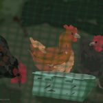 Danny Mooney 'Bec's chickens, 26/10/2014' iPad painting #APAD