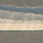Danny Mooney 'Bright light on the sea, 10/11/2014' iPad painting #APAD