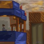 Danny Mooney 'Hotel au Refuge, 24/10/2014' iPad painting #APAD