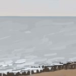 Danny Mooney 'Grey autumnal sea, 28/11/2014' iPad painting #APAD