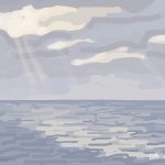 Danny Mooney 'Sunlight on purple sea, 25/11/2014' iPad painting #APAD