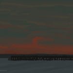 Danny Mooney 'Sunset over the pier, 29/12/2014' iPad painting #APAD