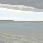 Danny Mooney 'Grey calm sea, 26/2015' iPad painting #APAD
