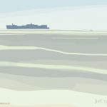Danny Mooney 'Big ship, far away ship, 23/6/2015' iPad painting #APAD