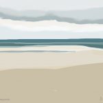 Danny Mooney 'Calm sea, 7/7/2015' iPad painting #APAD