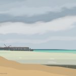 Danny Mooney 'Pier cranes 14/7/2015' iPad painting #APAD
