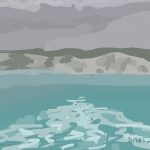 Danny Mooney 'White Cliffs, 3/8/2015' iPad painting #APAD