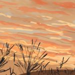 Danny Mooney 'Sunrise, Scarborough #3, 18/12/2015' iPad painting #APAD