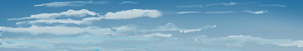 Danny Mooney 'Blue sky, 23/2/2016' iPad painting #APAD
