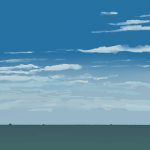 Danny Mooney 'Blue sky, 23/2/2016' iPad painting #APAD
