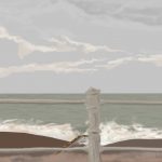 Danny Mooney 'View of the beach, 20/2/2016' iPad painting #APAD