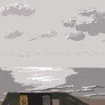 Danny Mooney 'Wintery sea, 28/2/2016' iPad painting #APAD