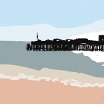 Danny Mooney 'Pier silhouette, 3/3/2016' iPad painting #APAD