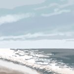 Danny Mooney 'Bright sun and surf, 7/4/16' iPad painting #APAD