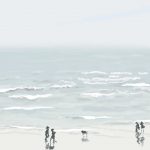 Danny Mooney 'Figures on the sand, 2/4/16' iPad painting #APAD