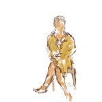 Danny Mooney 'Julienne waiting, 1/5/16' iPad painting #APAD