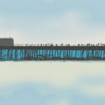 Danny Mooney 'People on the pier, 28/4/2016' iPad painting #APAD