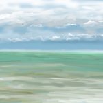 Danny Mooney 'Green sea, 31/5/16' iPad painting #‎APAD