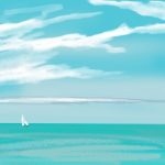 Danny Mooney 'Perfect day to sail, 16/7/16' iPad painting #APAD