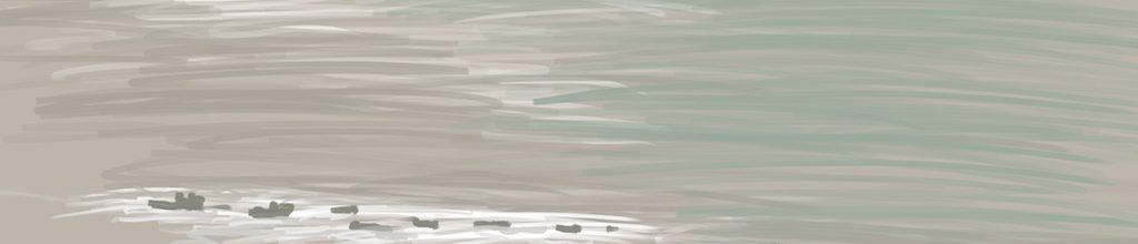 Danny Mooney 'Low sun and sand, 8/8/16' iPad painting #APAD