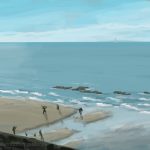 Danny Mooney 'Low tide on the beach, 6/8/16' iPad painting #APAD