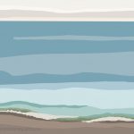 Danny Mooney 'Blue sea and surf, 12/9/16' iPad painting #APAD