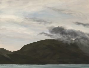 Danny Mooney 'Early morning cloud from Craigrowen, 19/8/16' iPad painting #APAD