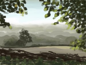 Danny Mooney 'Early morning mist, 22/9/16' iPad painting #APAD