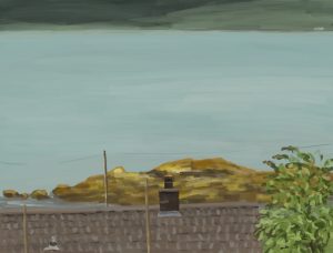 Danny Mooney 'Loch Scridain from Craigrowan, 19/8/16' iPad painting #APAD