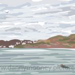 Danny Mooney 'Pink hills, 23/8/16' iPad painting #APAD