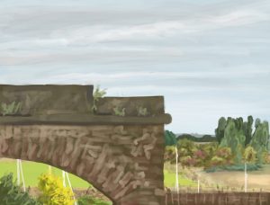 Danny Mooney 'Rye, looking East, 27/9/16' iPad painting #APAD