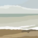 Danny Mooney 'Sandy sea, 28/9/16' iPad painting #APAD