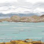 Danny Mooney 'Sound of Mull, 22/8/16' iPad painting #APAD