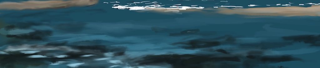 Danny Mooney 'The Tweed estuary, 16-8-16' iPad painting #APAD