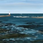 Danny Mooney 'The Tweed estuary, 16-8-16' iPad painting #APAD
