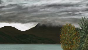 Danny Mooney 'The storm clears, 19/8/16' iPad painting #APAD