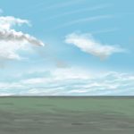 Danny Mooney 'Blue skies, 17/10/16' iPad painting #APAD